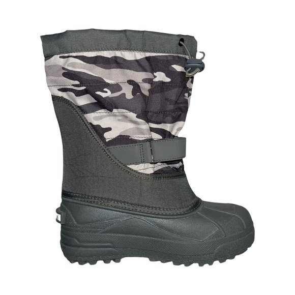 Columbia Gray Camouflage Camo Insulated Snow Ski Winter Boots Boys 5 Barely Worn - Picture 6 of 10